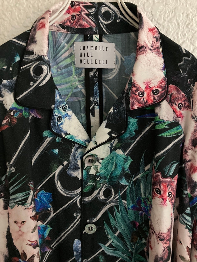 JUVENILE HALL ROLLCALL / 1880 FK PAJAMA JACKET - FREE KITTEN(A)