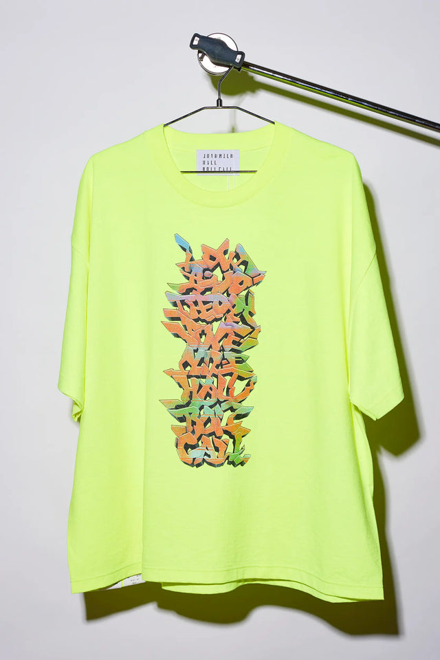 JUVENILE HALL ROLLCALL / GRAFFITI T-SHIRT FLUORESCENT YELLOW