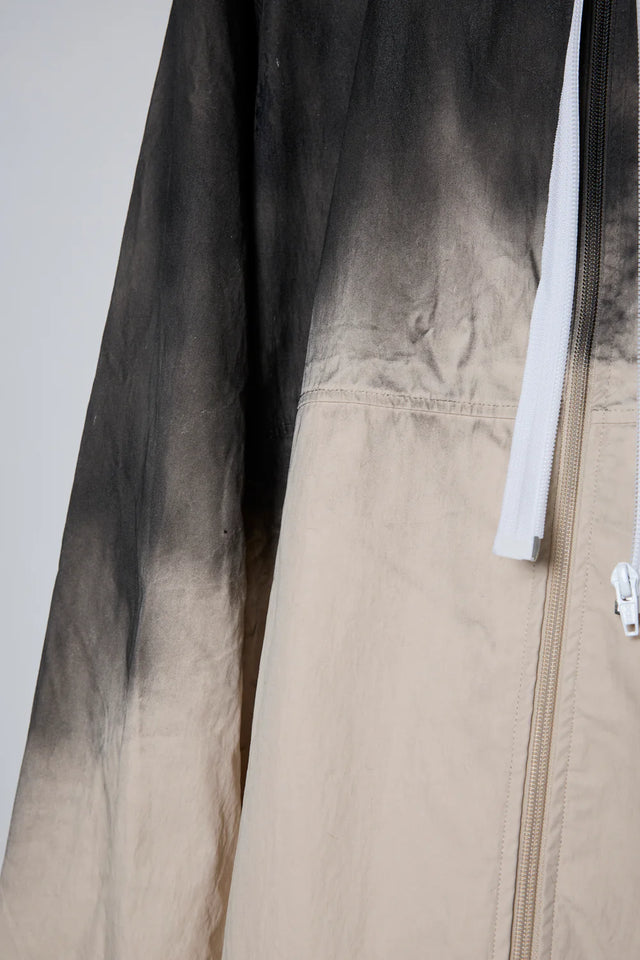 SPRAY PIGMENT-DYED BALACLAVA JACKET / WHITE［BODYSONG.］